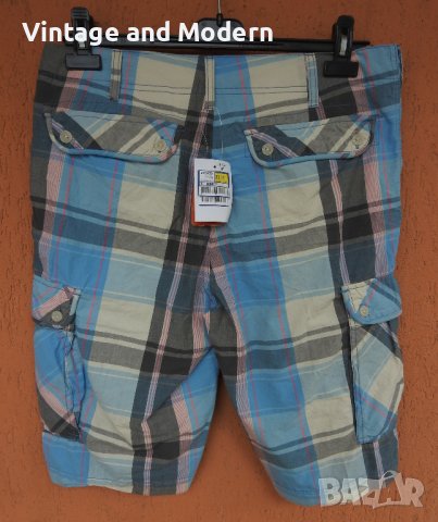 AUTHENTIC нови мъжки карирани къси панталони шорти (М) W34, снимка 4 - Къси панталони - 40523568