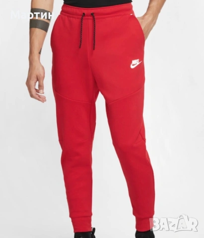 Мъжко долнище Nike Tech Fleece Red - размер L
