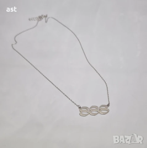 Сребърно колие "Ангелски числа", снимка 3 - Колиета, медальони, синджири - 50474651