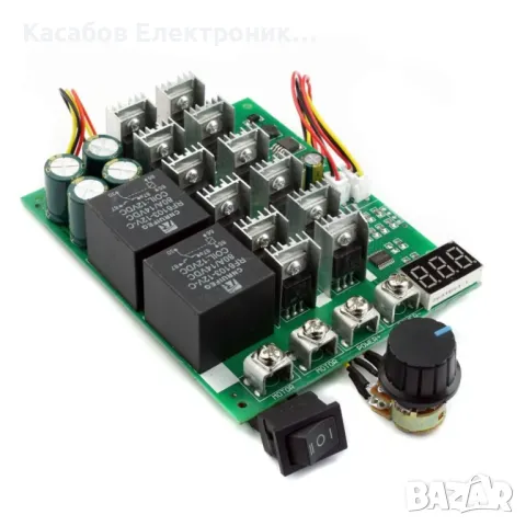 DC PWM Регулатор на скоростта и посоката на електромотор 10-55V 60A, снимка 5 - Друга електроника - 48948965