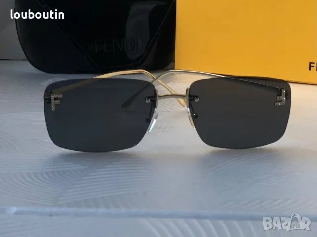 Fendi Дамски слънчеви очила правоъгълни 3 цвята с камъни, снимка 3 - Слънчеви и диоптрични очила - 48002391
