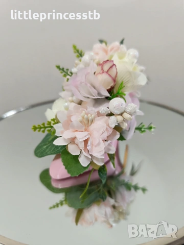 Подаръци за 8-ми март, елегантни обувки с цветя , снимка 16 - Изкуствени цветя - 53573246