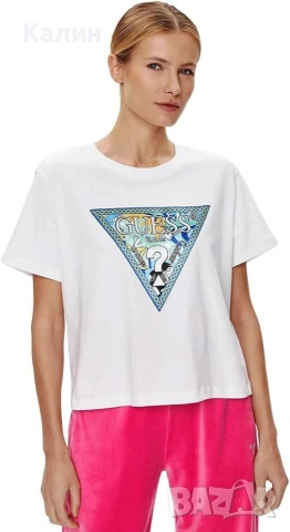 Памучни дамски тениски Guess - два цвята - 19 €, снимка 3 - Тениски - 53286163