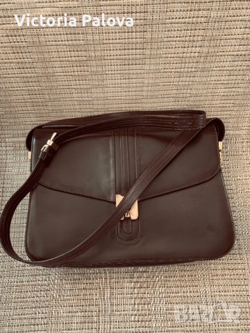 Стилна vintage чанта ALMADA  цвят тъмен шоколад, снимка 2 - Чанти - 37627048