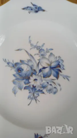 Три стари дълбоки чинии Meissen, снимка 3 - Чинии - 49653263