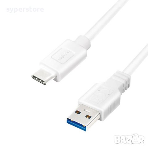 Кабел USB3.2 A-C, M/M, 1.5m, White,Logilink SS301107