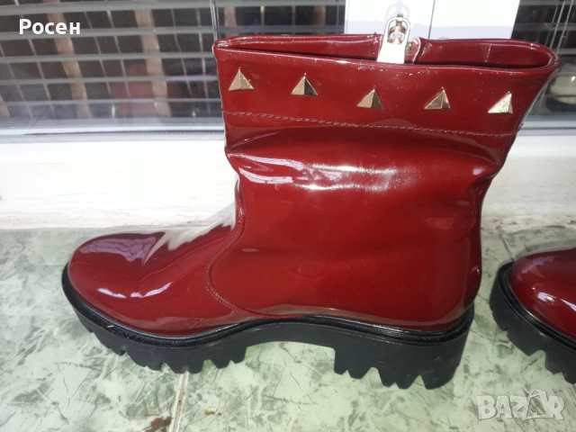 Дамски лачени боти 39, снимка 10 - Дамски боти - 48199173