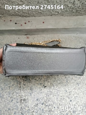 Нова чанта сив металик , снимка 5 - Чанти - 42976747