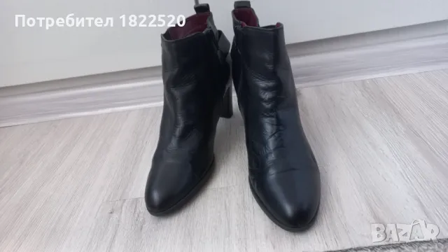 Черни елегантни боти естествена кожа , снимка 4 - Дамски боти - 47809322