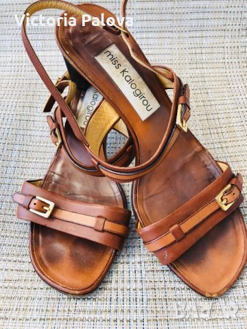 🇮🇹 Изключително удобни скъпи сандали MISS KALOGIROU, снимка 5 - Дамски елегантни обувки - 26382438