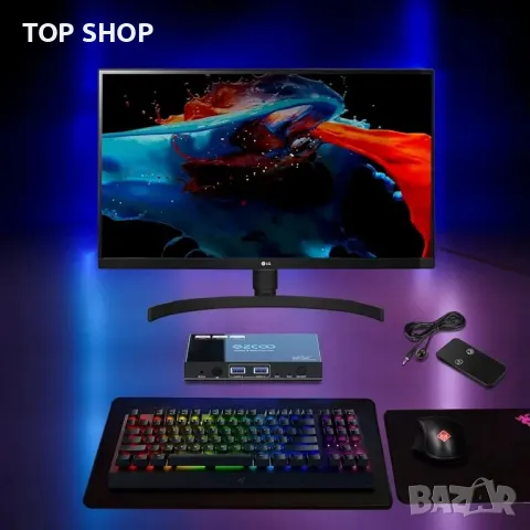 KVM Switch Hub за мишка, клавиатура, скенер, принтер, снимка 4 - Суичове - 48791977