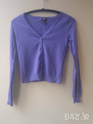 H&M лилава жилетка - Отлична!, снимка 3 - Детски пуловери и жилетки - 43317237