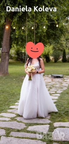 Булчински рокля с дълбока цепка и къси панталонки, снимка 3 - Рокли - 52513412