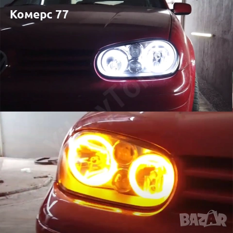 Cotton LED рингове за фарове (ангелски очи) за Фолксваген ГОЛФ 4.