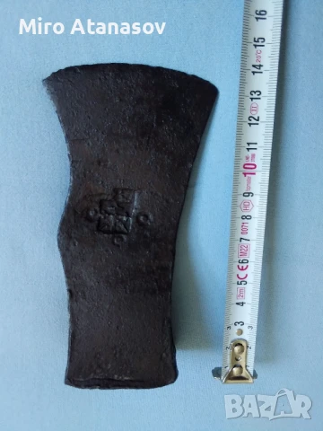 Стара немска ръчно кована брадва, снимка 6 - Антикварни и старинни предмети - 50633863