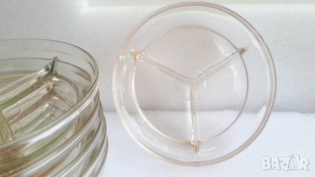 Лот шест чинии с 3 разделения, за ядки и подобни храни, снимка 4 - Чинии - 51141012