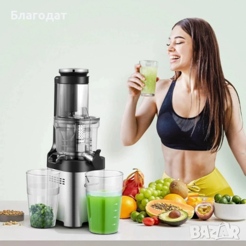 Сокоизстисквачка AMZCHEF ZM1902 с фин двуслоен филтър – повече сок, по-малко шум и нула капки