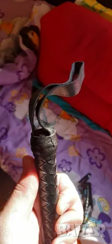 Кожен камшик 1,84 м дължина,нов, снимка 3 - Чанти - 47690022