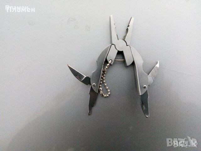 Джобни многофункционални сгъваеми клещи с инструменти, ключодържател 50x32x7 mm. Нови !, снимка 5 - Други инструменти - 34585180