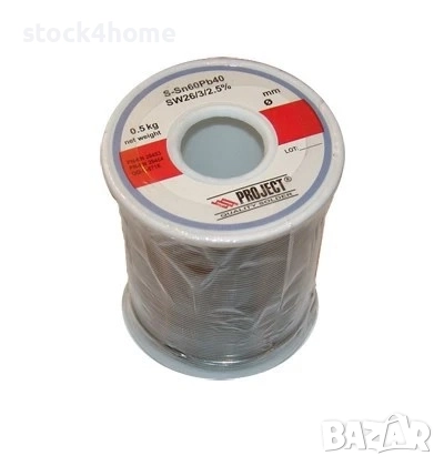 Припой, тинол за запояване, Ø 0,8mm, Pb/Sn 60/40, 260°C, PROJECT, снимка 2 - Друга електроника - 52231291