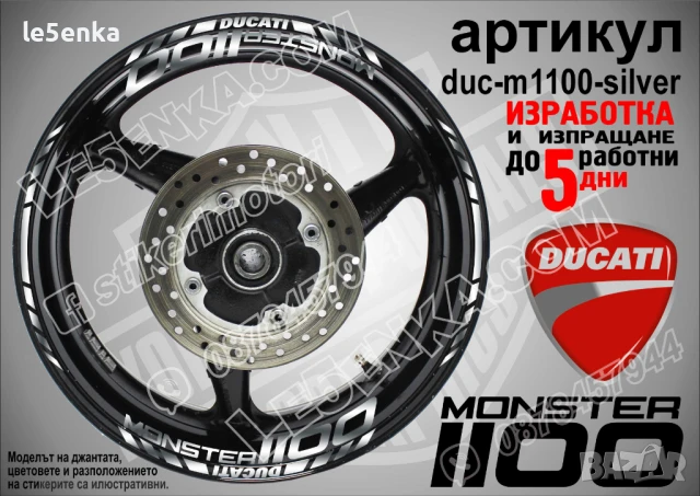 Ducati Monster 1100 кантове и надписи за джанти duc-m1100-silver