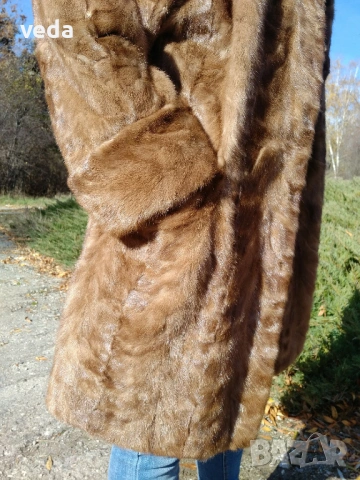 Луксозно кожено палто от норка модел перелина размер М/L, снимка 5 - Палта, манта - 53095495