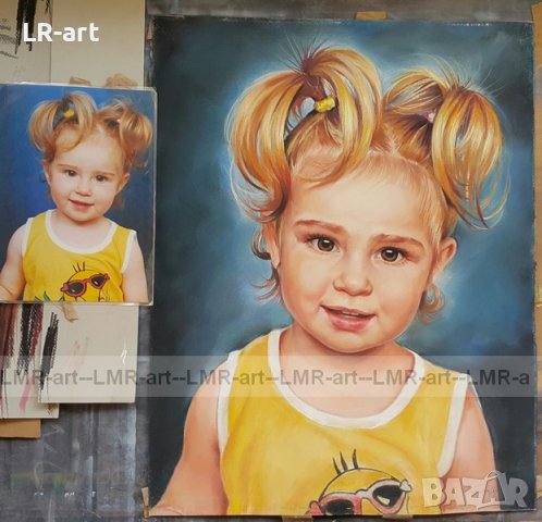 Рисувам ръчно ПОРТРЕТИ с пастели, маслени бои и графит, снимка 2 - Декорация за дома - 43581998