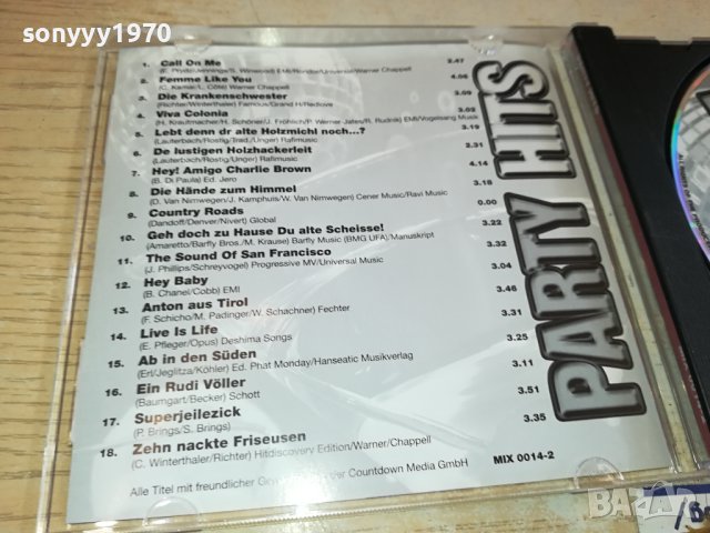 PARTY HITS CD ВНОС GERMANY 3011231344, снимка 9 - CD дискове - 43211864