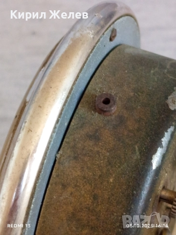 Стар механичен будилник СЛАВА СССР рядък от соца за КОЛЕКЦИЯ ДЕКОРАЦИЯ 7515, снимка 6 - Антикварни и старинни предмети - 51952532