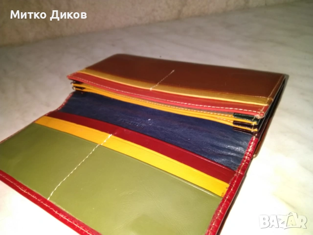 Бет кат кожено портмоне като ново 185х95мм, снимка 5 - Портфейли, портмонета - 53056842