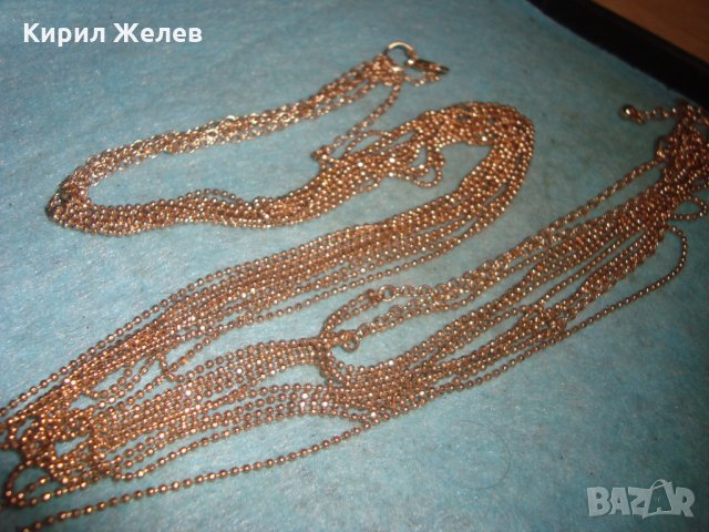 ПОЗЛАТЕНО НЕЖНО КОЛИЕ ОГЪРЛИЦА БЛАГОРОДНА НЕРЪЖДАЕМА СТОМАНА МОДНО АРТ БИЖУ 27119, снимка 7 - Колиета, медальони, синджири - 35010797