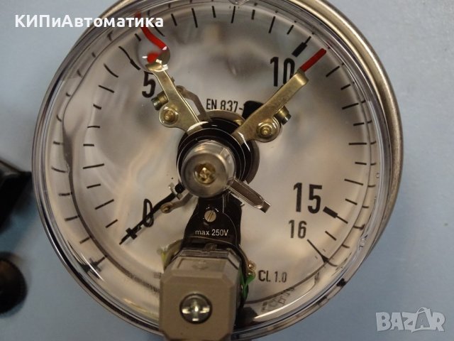 Електроконтактен Манометър WIKA cont 821.21 0-15Bar Ø85mm G1/2”, снимка 11 - Резервни части за машини - 37257054