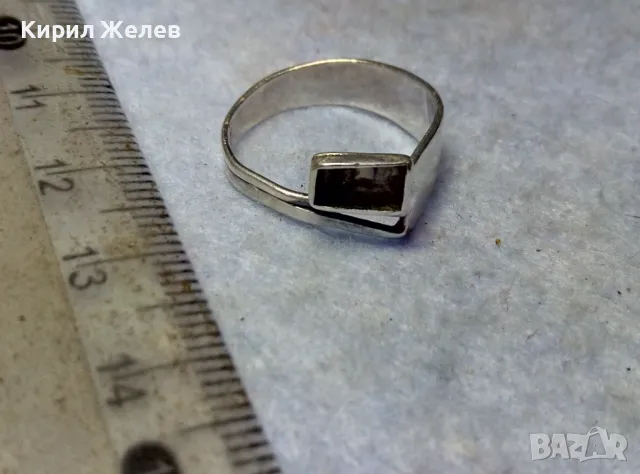 СТАР СТИЛЕН СРЕБЪРЕН ПРЪСТЕН СРЕБРО 925 с ГНЕЗДО За ВГРАЖДАНЕ на СКЪПОЦЕНЕН КАМЪК 49422, снимка 7 - Пръстени - 49733299