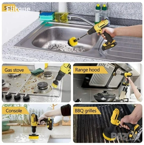 Комплект 3 почистващи четки за винтоверт 150, снимка 2 - Други стоки за дома - 52862428