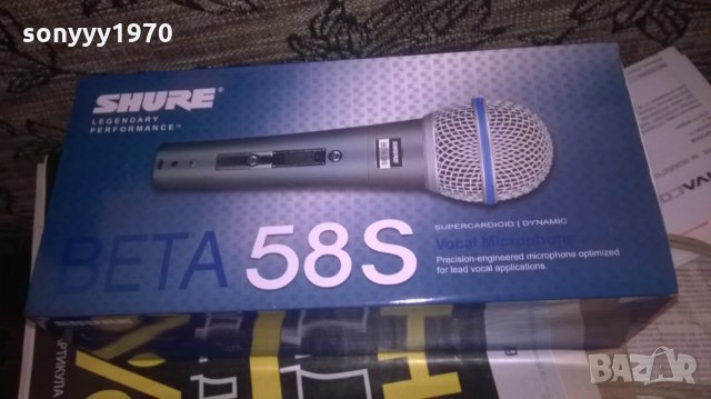 shure beta sm58s-profi microphone-внос швеицария, снимка 5 - Микрофони - 27576025