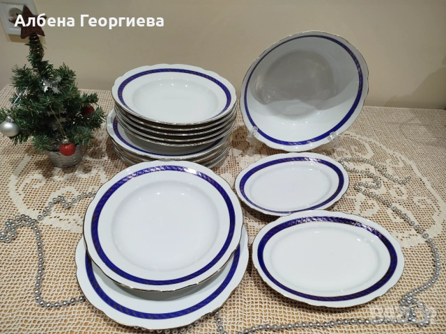 Полски порцеланов комплект  за хранене  ,,Ćmielów"💐, снимка 12 - Сервизи - 53081477