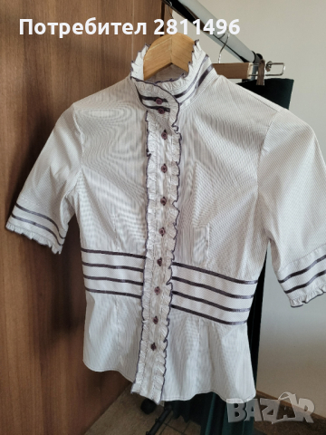 Дамски официални ризи с къс ръкав - размер S / 36, снимка 5 - Ризи - 44856028