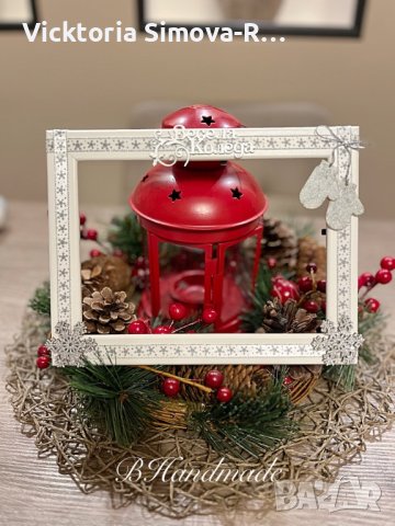 Ръчно изработени, коледни рамки за снимки - 10/15 и 13/18, снимка 6 - Декорация за дома - 43337379
