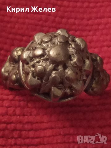 ВЪЗРОЖДЕНСКИ 18 ВЕК СРЕБЪРЕН ПРЪСТЕН РЪЧНА КУЮМДЖИЙЙСКА СТАРА ИЗРАБОТКА НАКИТ за НОСИЯ САЧАН 22611, снимка 4 - Антикварни и старинни предмети - 33045433