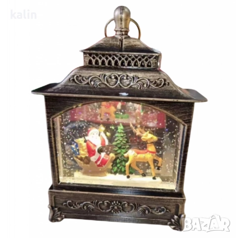 Коледна лампа със сняг и коледни орнаменти, снимка 6 - Декорация за дома - 52203034