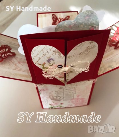 Ръчно изработена Pop Up картичка, снимка 2 - Романтични подаръци - 27594320