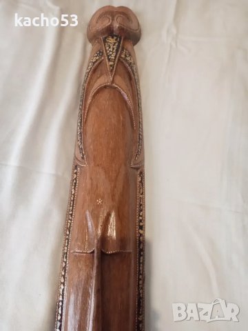 Голяма дървена маска., снимка 4 - Антикварни и старинни предмети - 49867687