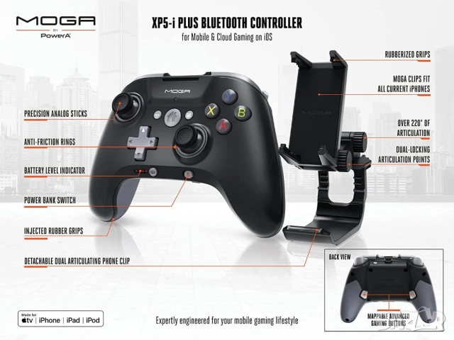 PowerA - MOGA XP5-i Plus Bluetooth Controller (iOS/Mac), снимка 13 - Джойстици и геймпадове - 52591739