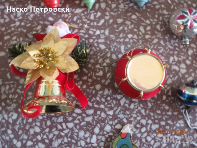 Уникални ретро СТЪКЛЕНИ коледни играчки за елха., снимка 8 - Антикварни и старинни предмети - 28265131