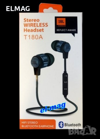 СПОРТНИ СЛУШАЛКИ Stereo Wireless Headset -Т180А, снимка 7 - Bluetooth слушалки - 28097619