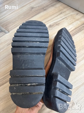 Оригинални естествена кожени боти ZARA ! 40 н, снимка 7 - Дамски боти - 35934598