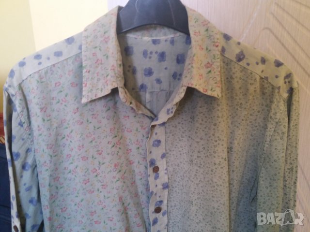 Мъжка спортна риза с дълъг навиващ се ръкав L-XL, снимка 2 - Ризи - 33019254