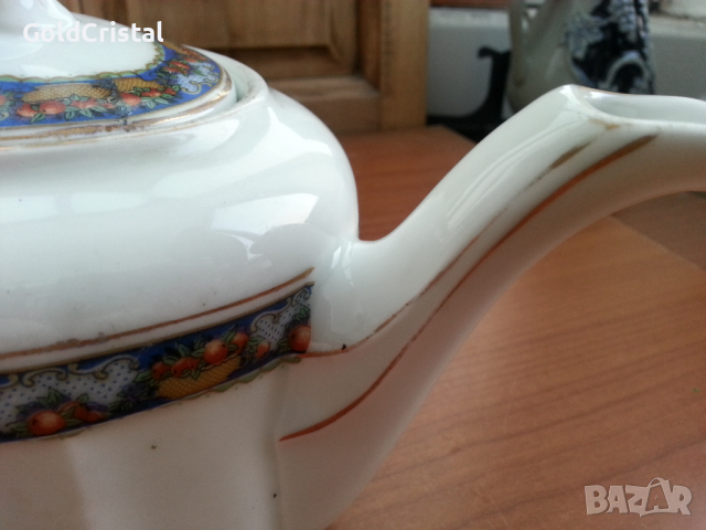  Порцеланов чайник Чехословакия, снимка 3 - Антикварни и старинни предмети - 36471453