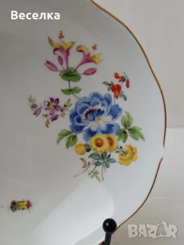 Meissen, чинийка/купичка, маркировка кръстосани мечове , снимка 2 - Антикварни и старинни предмети - 48438658