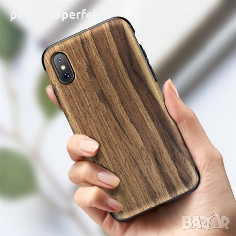 WOOD дървен кейс и каучук iPhone 11, 11 Pro, 11 Pro Max, X, XS, XS Max, снимка 2 - Калъфи, кейсове - 28470651